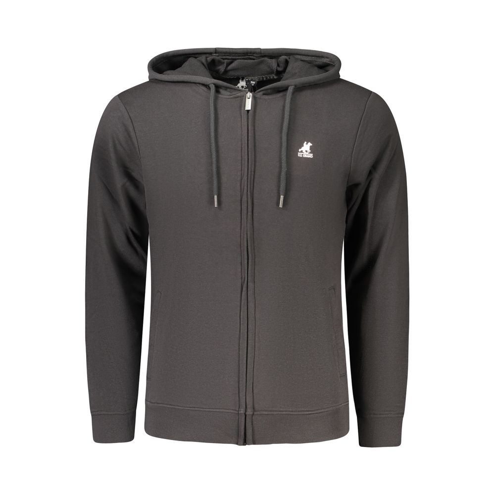 U.S. Grand Polo Black Cotton Men's Men's Hoodie