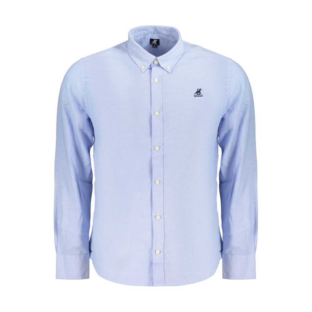 U.S. Grand Polo Azzurro Cotton Men Men's Shirt
