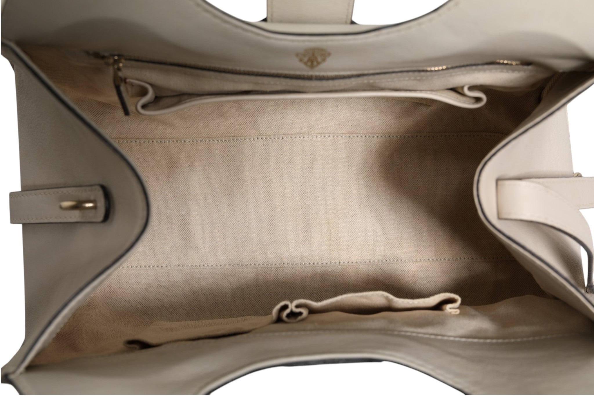 Gucci White Leather Stirrup Top Handle Women's Bag (Pre-Owned)