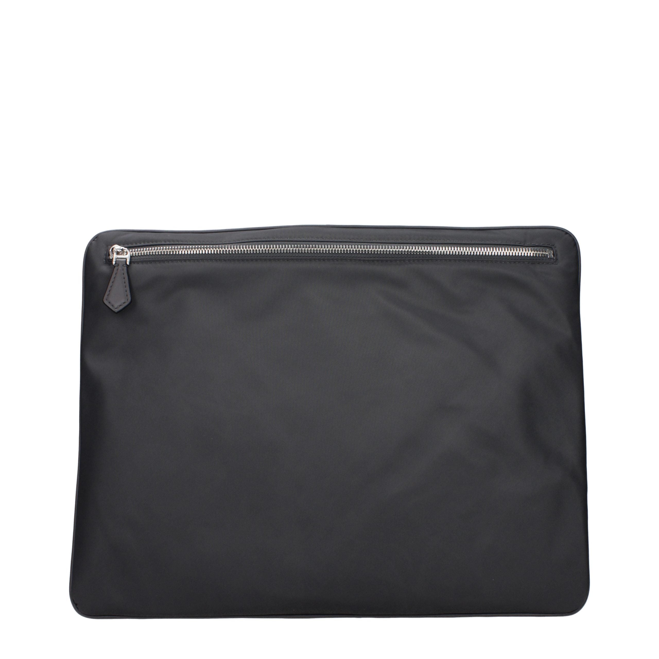 Dolce & Gabbana Gray Fabric Clutch Men's Bag
