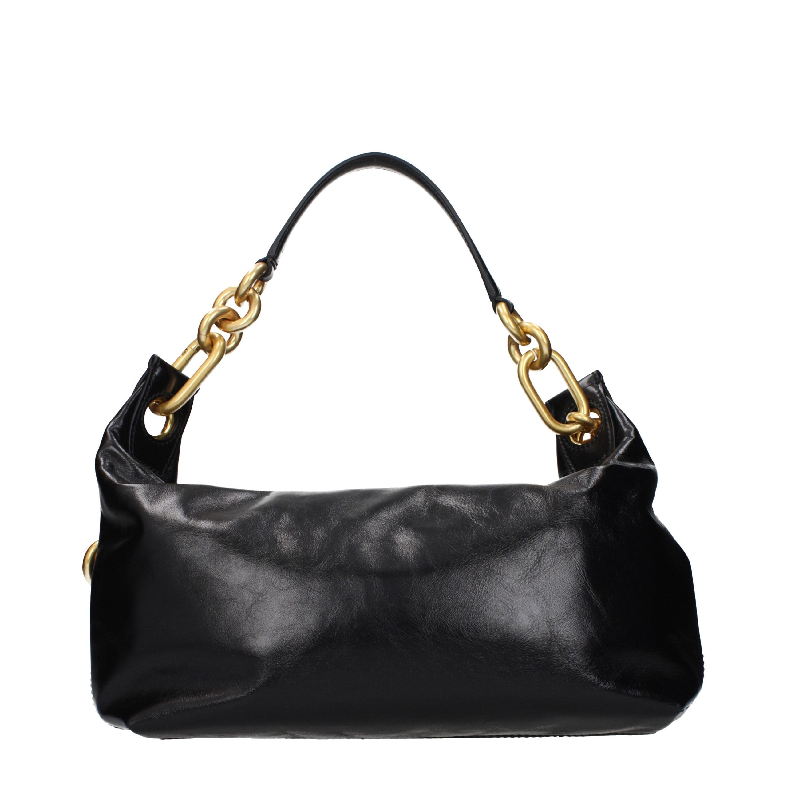 Balmain Black Leather Shoulder Women's Bag