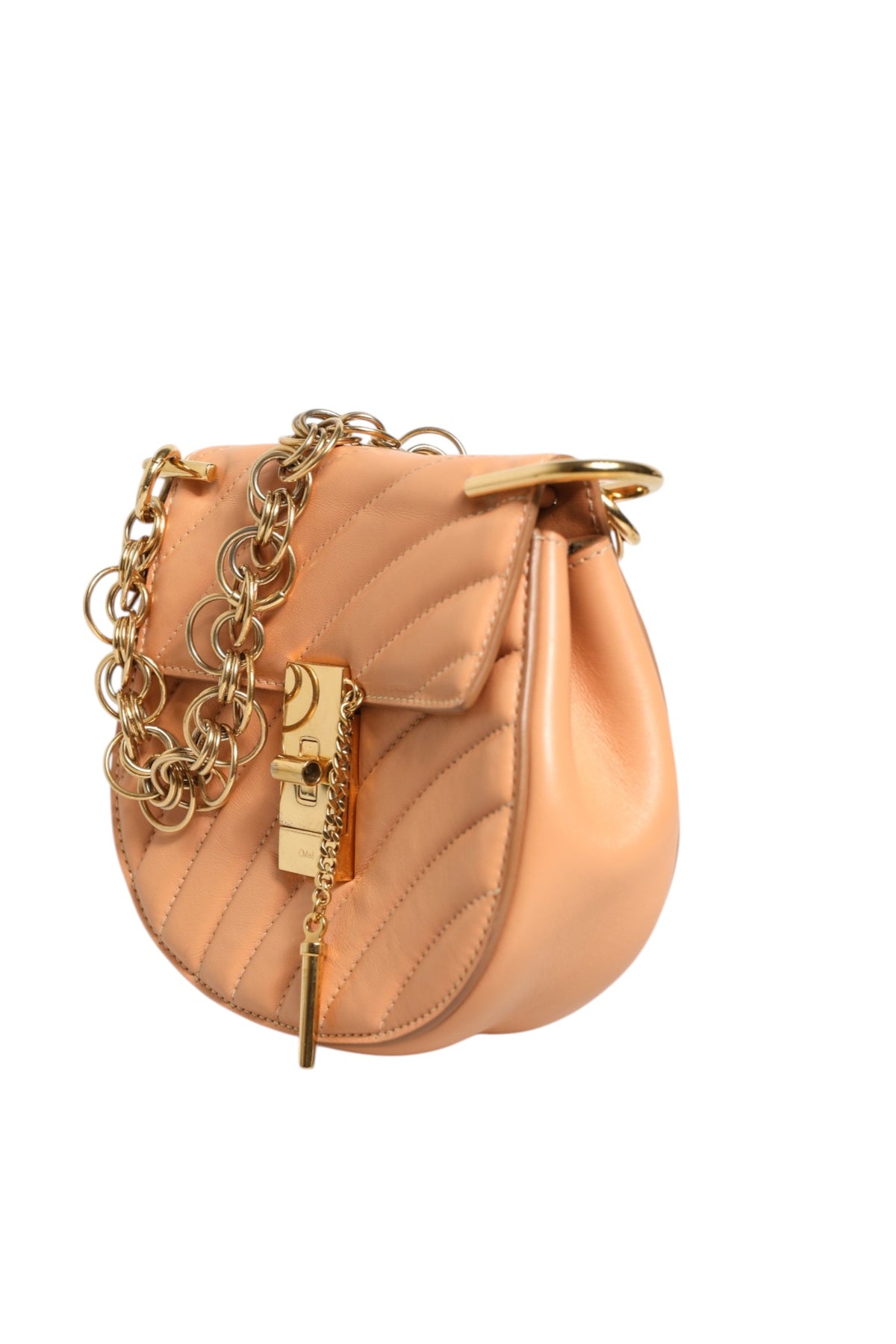 Chloé Quilted Calfskin Leather Drew Bijou Shoulder Women's Bag (Pre-Owned)