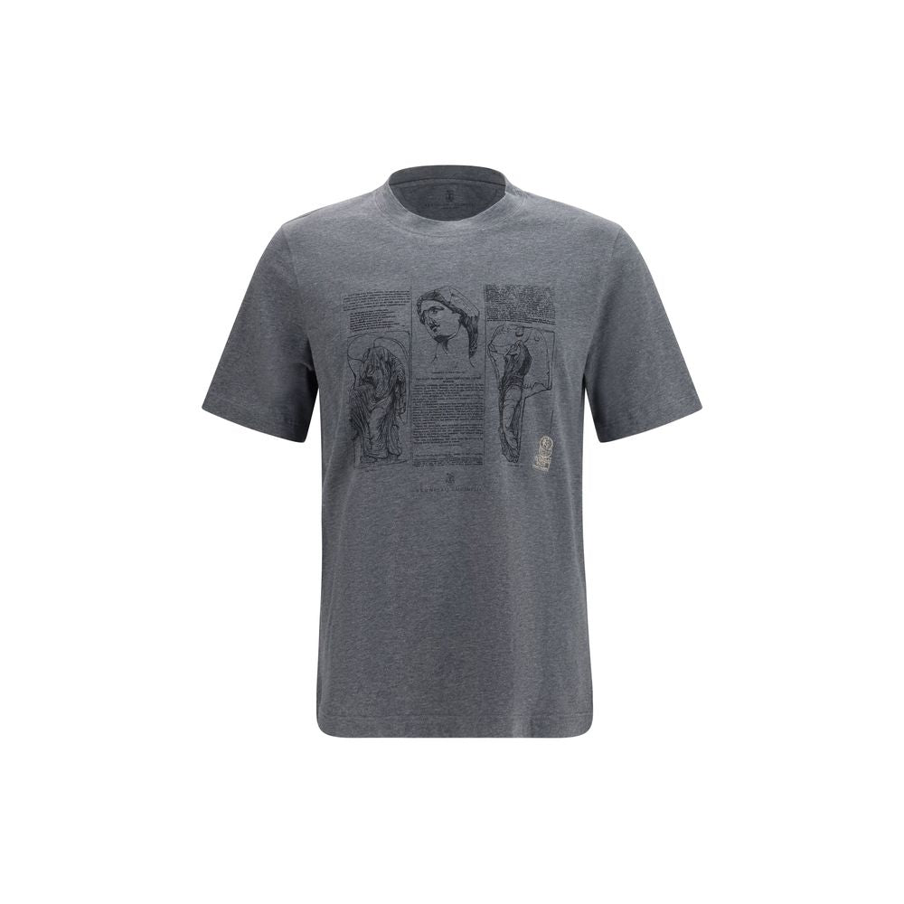 Brunello Cucinelli Blue Cotton Men's T-Shirt