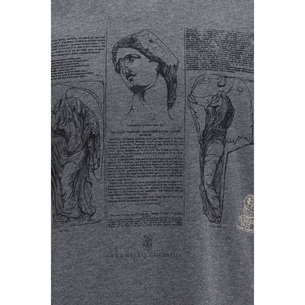 Brunello Cucinelli Blue Cotton Men's T-Shirt
