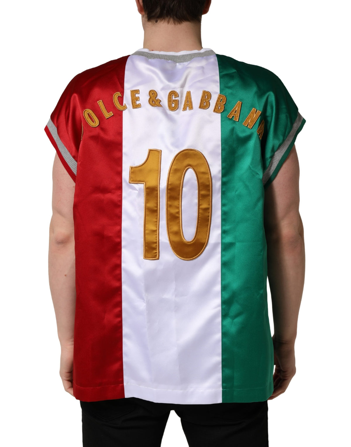 Dolce & Gabbana Multicolor Italian DG Logo Crew Neck Men's T-shirt (Pre-Owned)