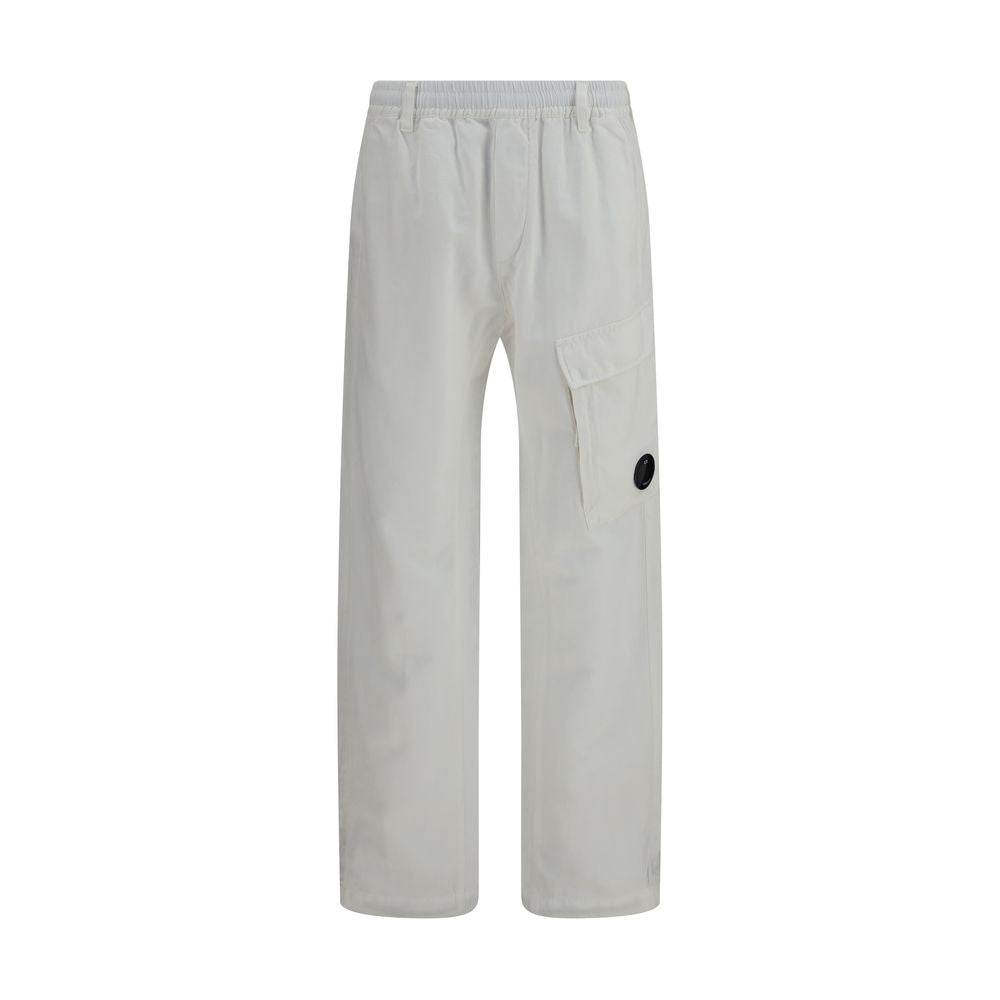 C.P. Company White Cotton Cargo Men's Pants