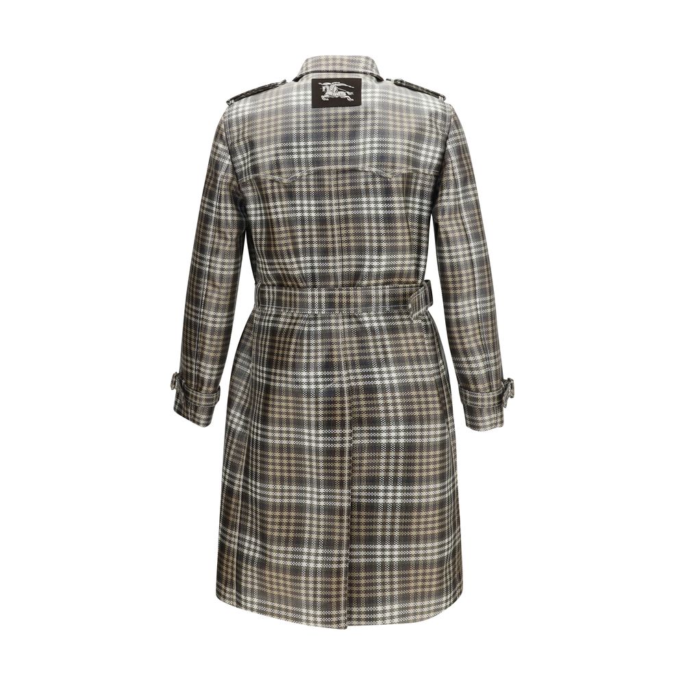 Burberry Brown Polyester Trench Men's Coat