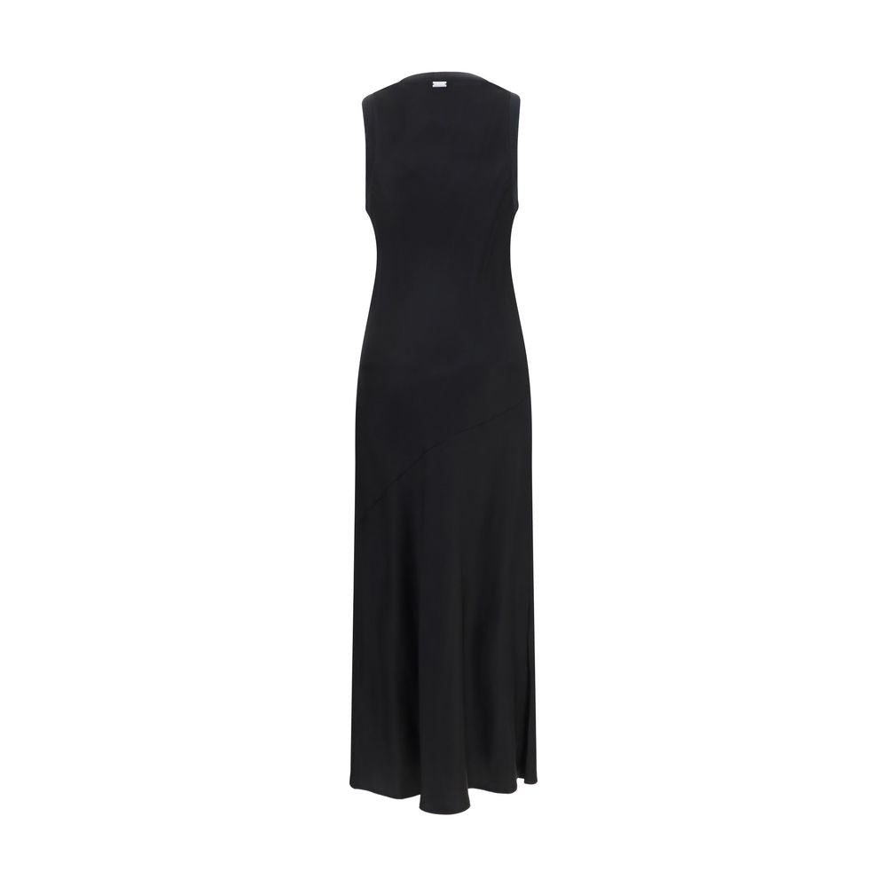 Ami Paris Black Viscose Casual Women's Dress