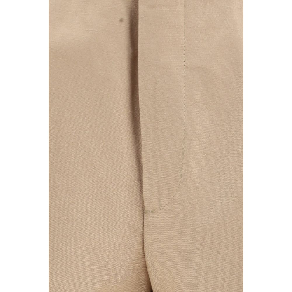 Brunello Cucinelli Beige Cotton Bermuda Men's Shorts