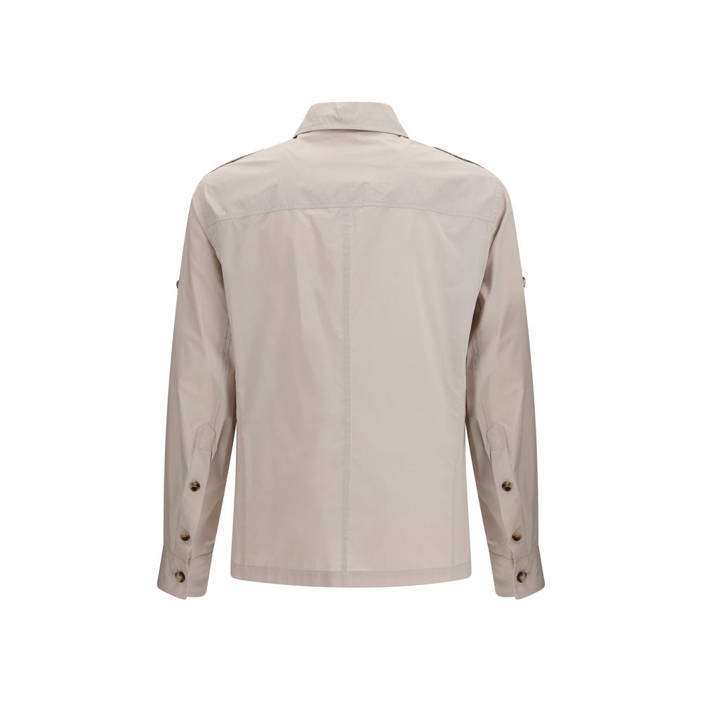 Brunello Cucinelli Beige Cotton Full-Length Men's Jacket