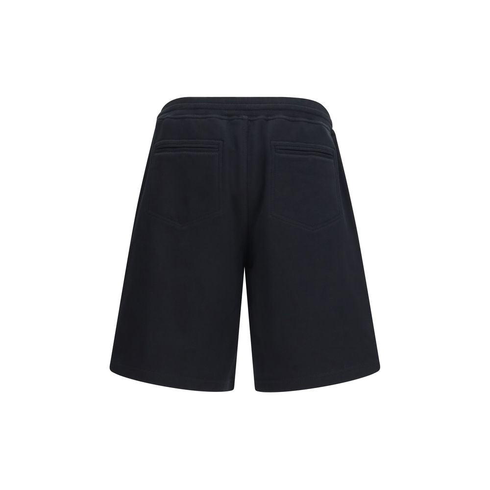 Brunello Cucinelli Black Cotton Bermuda Men's Shorts