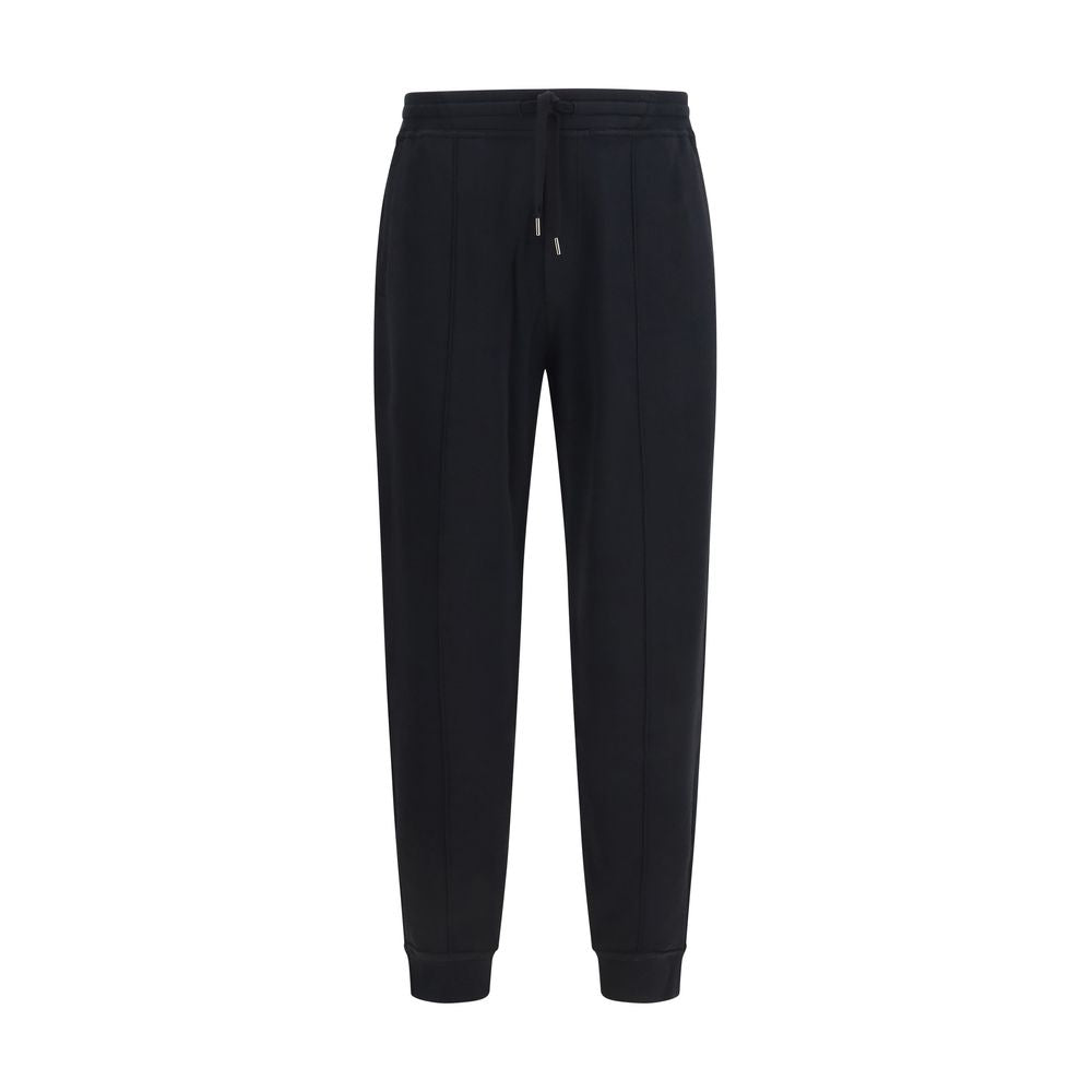 Brunello Cucinelli Black Cotton Joggers (Workout Men's Pants)