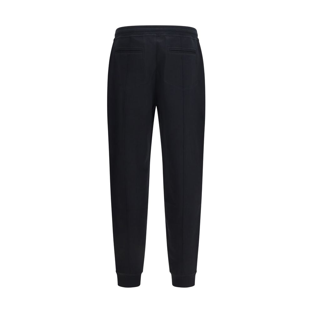 Brunello Cucinelli Black Cotton Joggers (Workout Men's Pants)