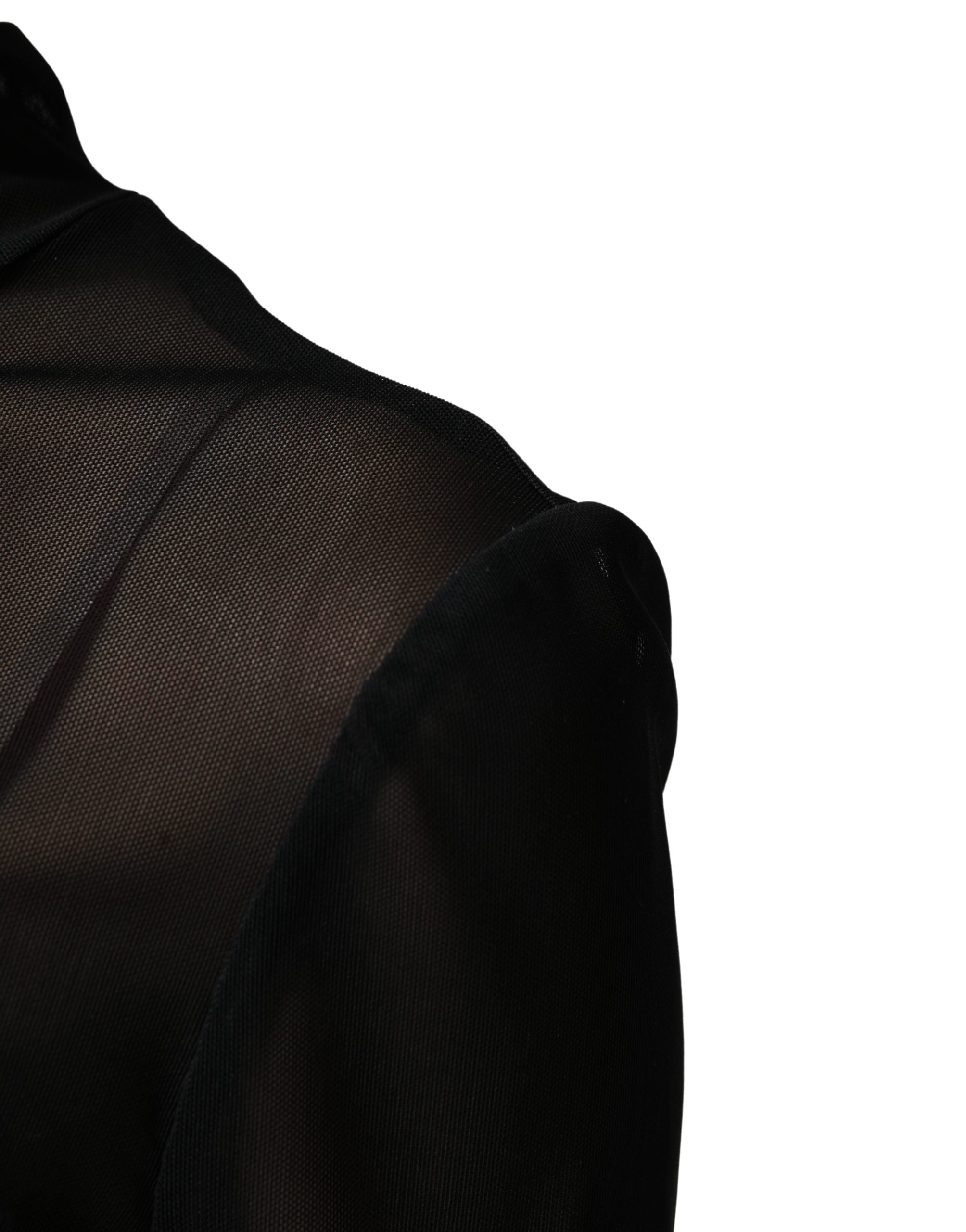 Dolce & Gabbana Black Nylon Sheer Turtleneck Jumpsuit Women's Dress (Pre-Owned)