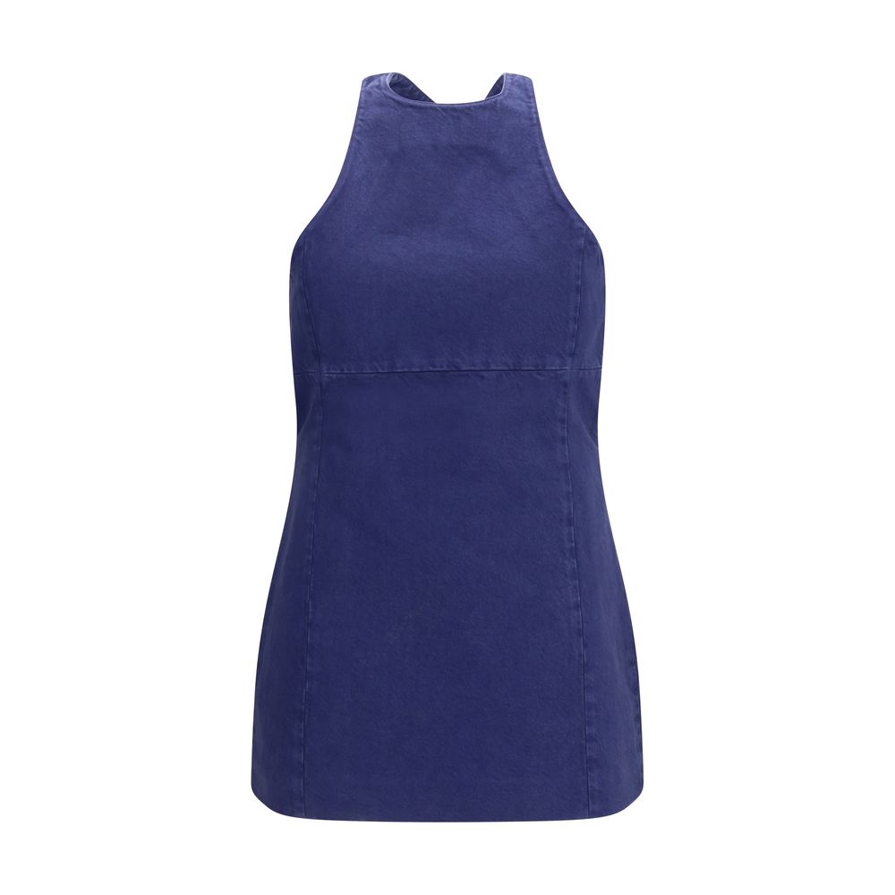 Miu Miu Blue Cotton Casual Women's Dress