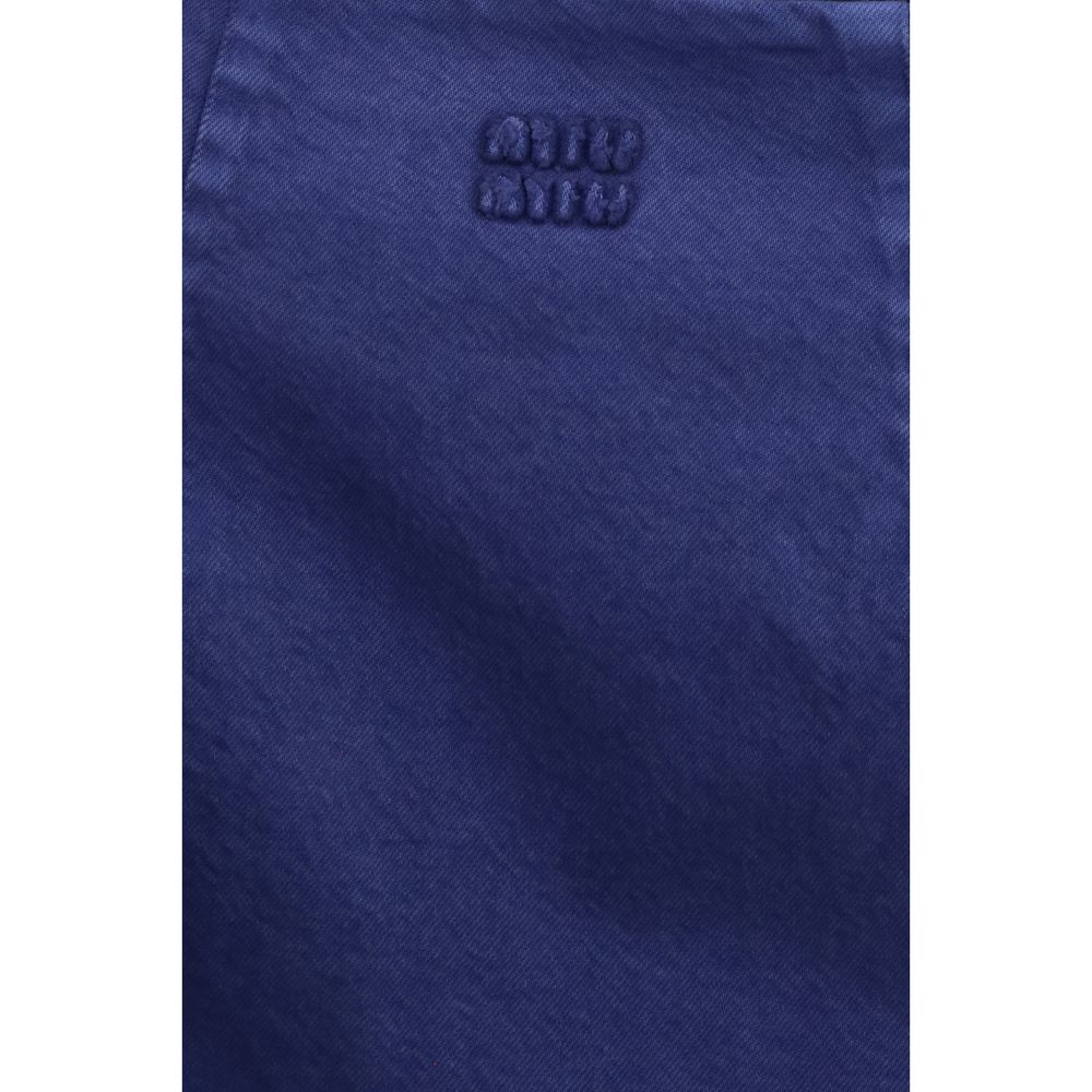 Miu Miu Blue Cotton Casual Women's Dress