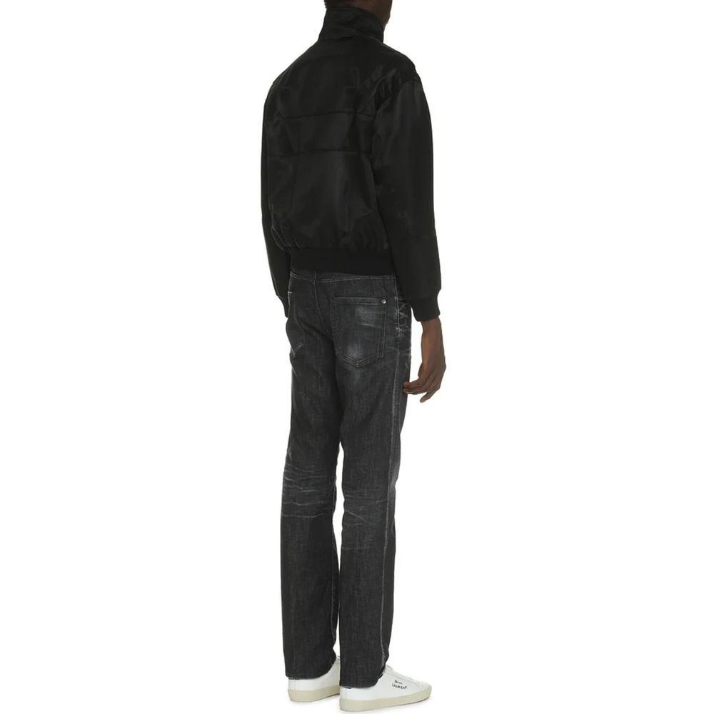 Saint Laurent Black Silk Men's Jacket