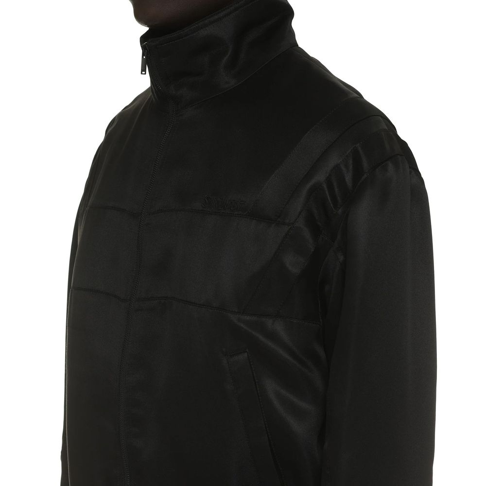 Saint Laurent Black Silk Men's Jacket
