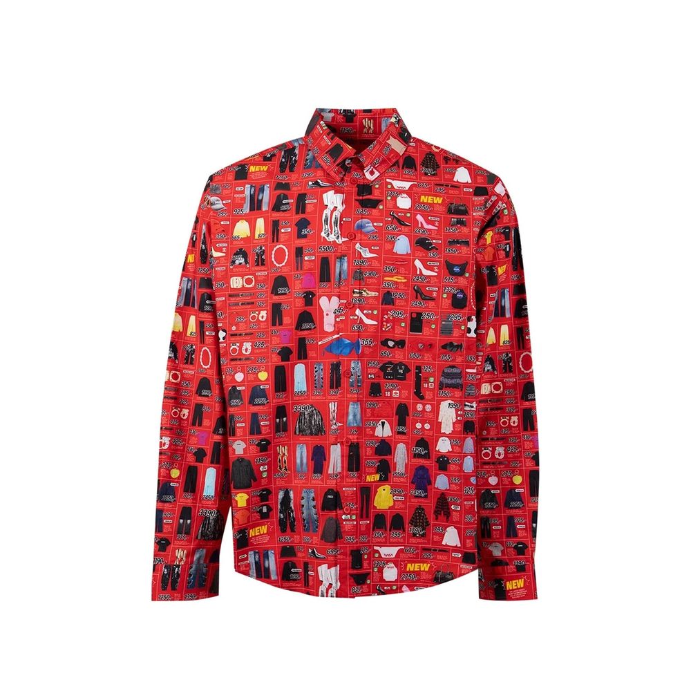 Balenciaga Multicolor Cotton Dress Men's Shirt