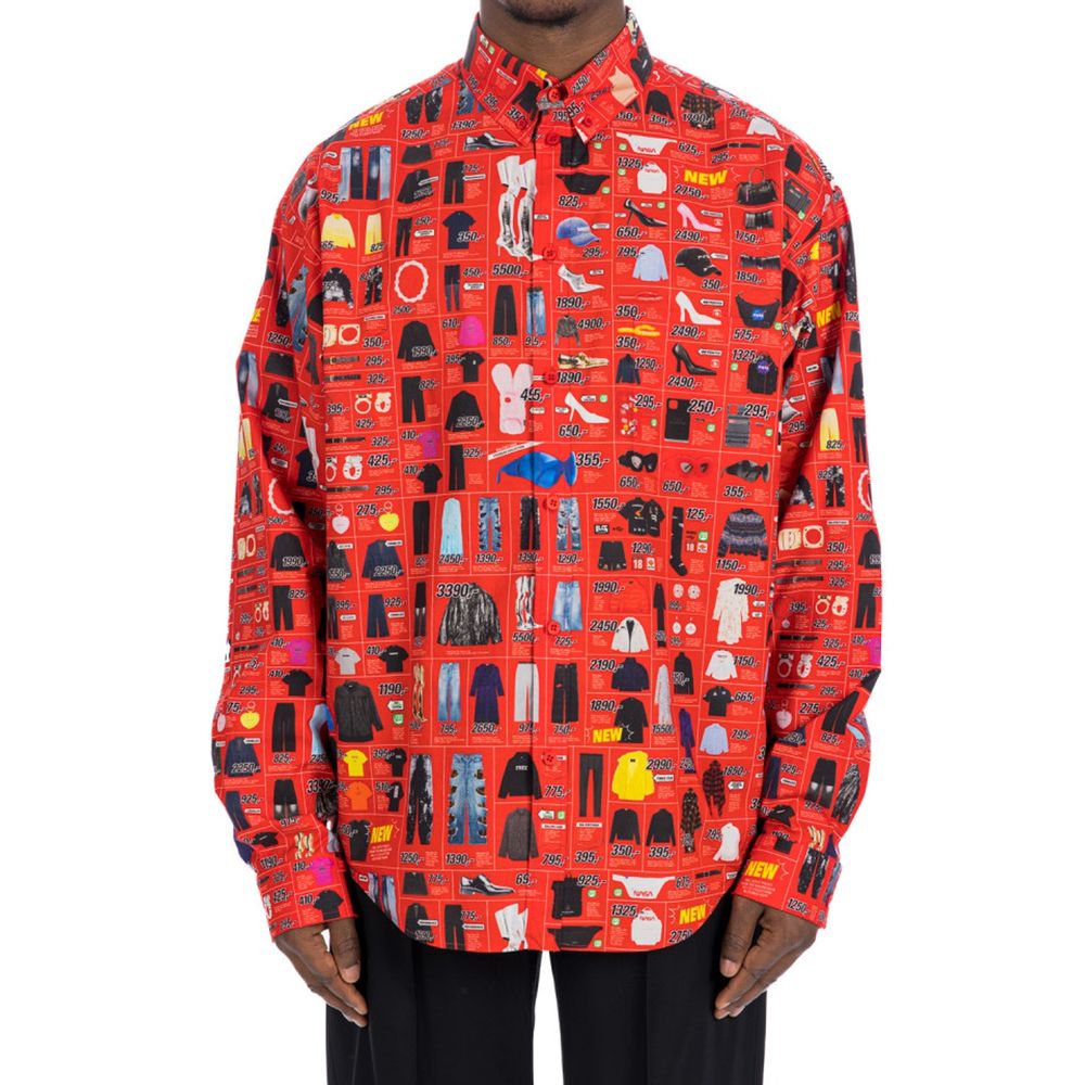 Balenciaga Multicolor Cotton Dress Men's Shirt