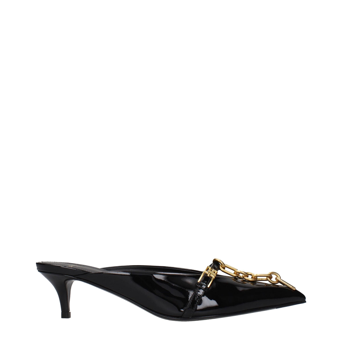 Balmain Black Leather Platform Women's Sandals
