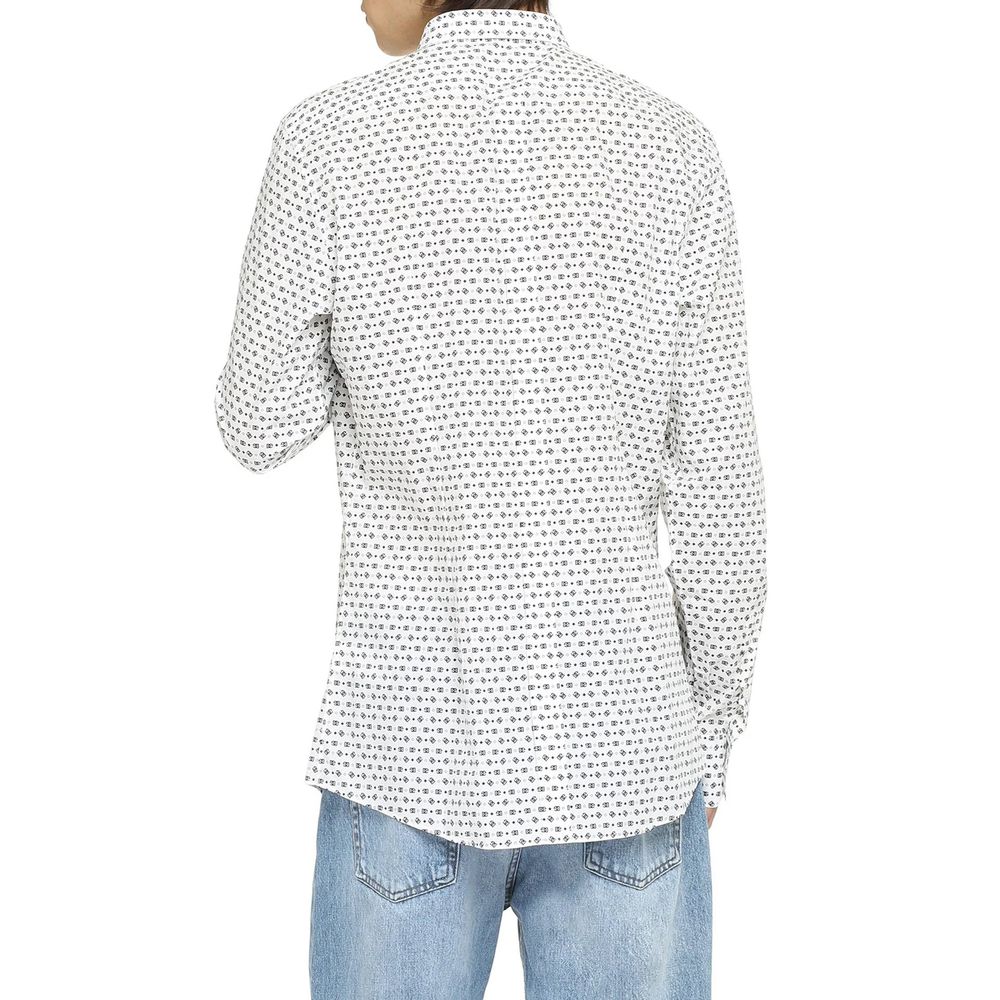 Dolce & Gabbana White Cotton Dress Men's Shirt
