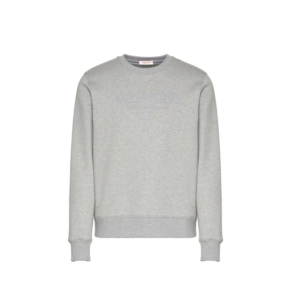 Valentino Garavani Gray Cotton Men's Sweatshirt
