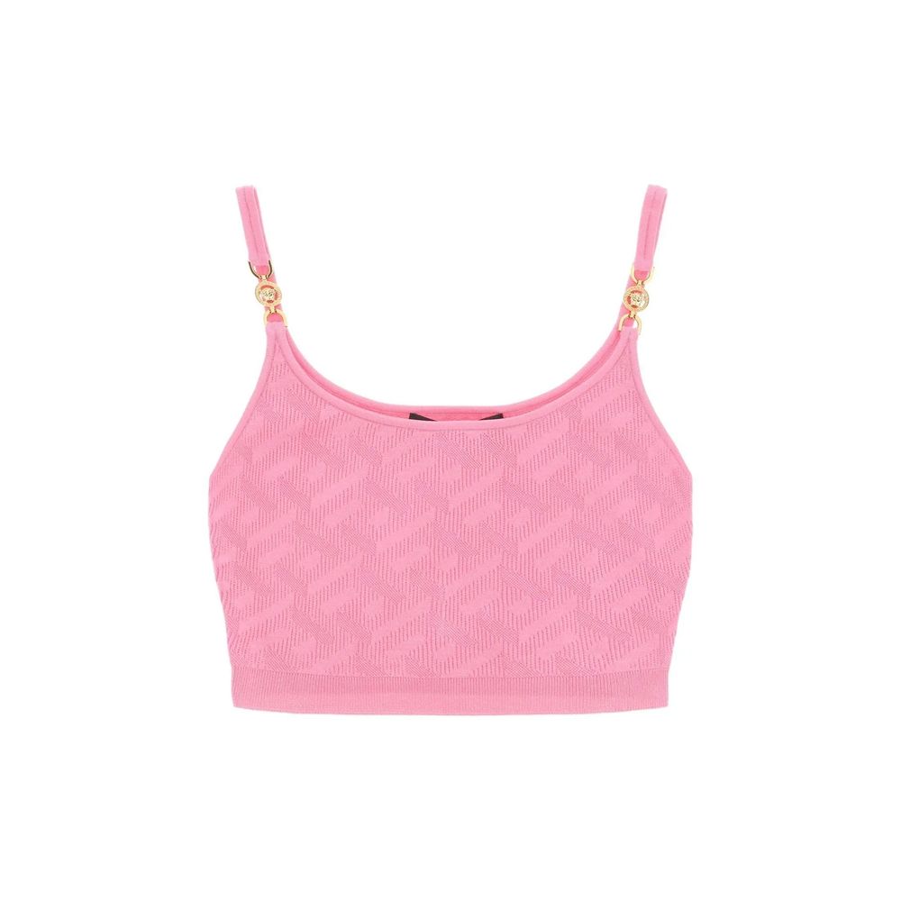 Versace Multicolor Elastane Tank Women's Tops