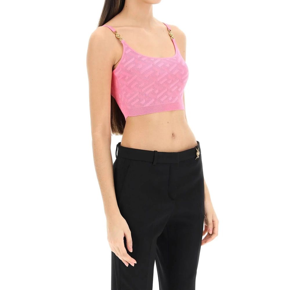 Versace Multicolor Elastane Tank Women's Tops
