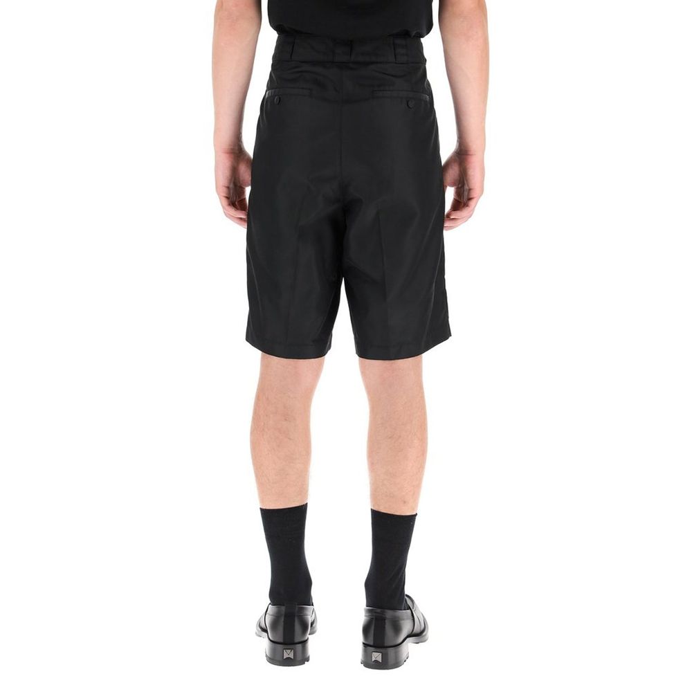 Valentino Garavani Black Nylon Bermuda Men's Shorts