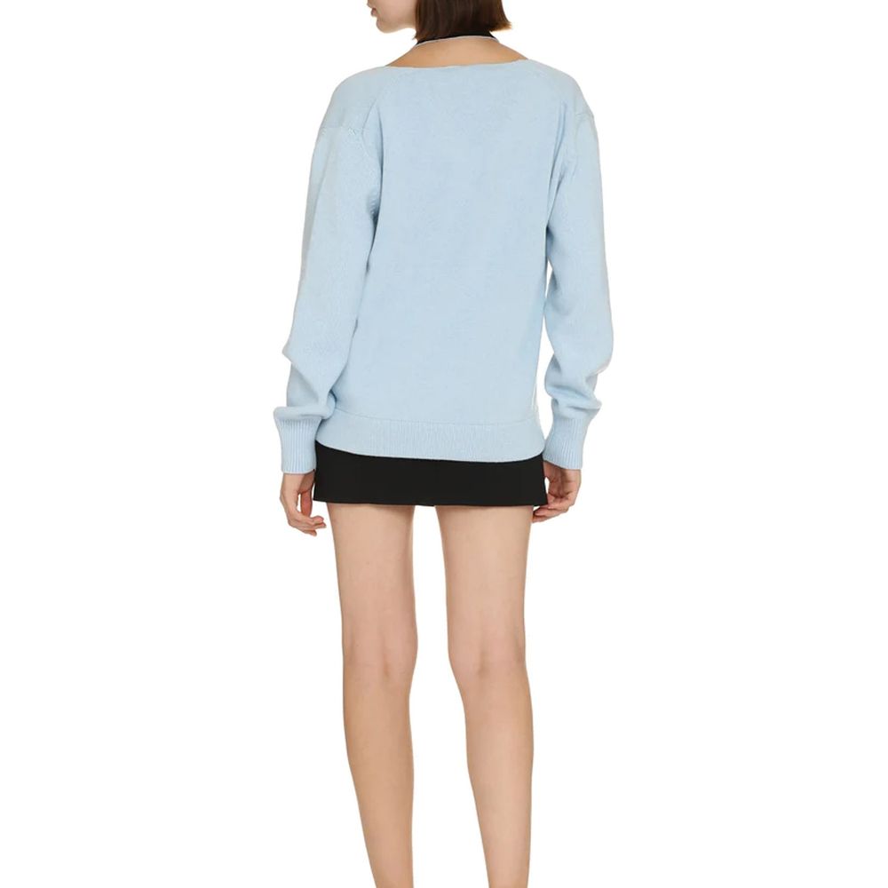 Fendi Blue Cashmere Women's Cardigan