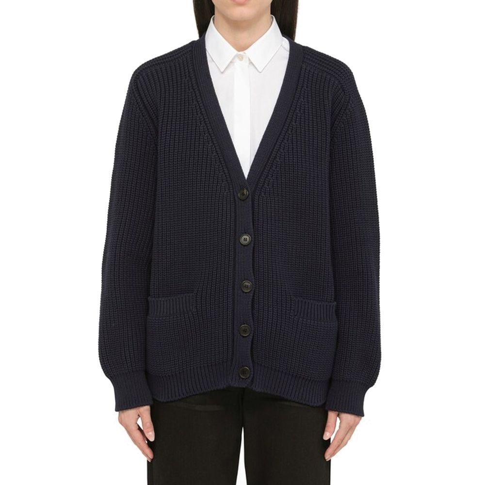 Prada Blue Cotton Women's Cardigan