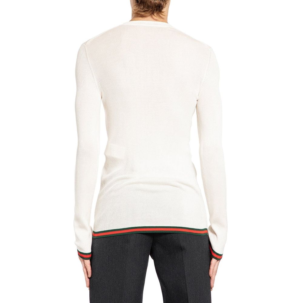 Gucci White Silk Men's T-Shirt