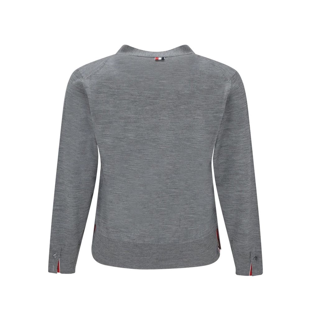 Thom Browne Gray Virgin Wool Men's Cardigan