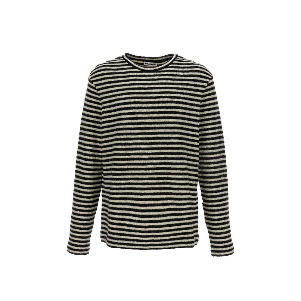 Jil Sander White Wool Long Sleeve Men's T-Shirt
