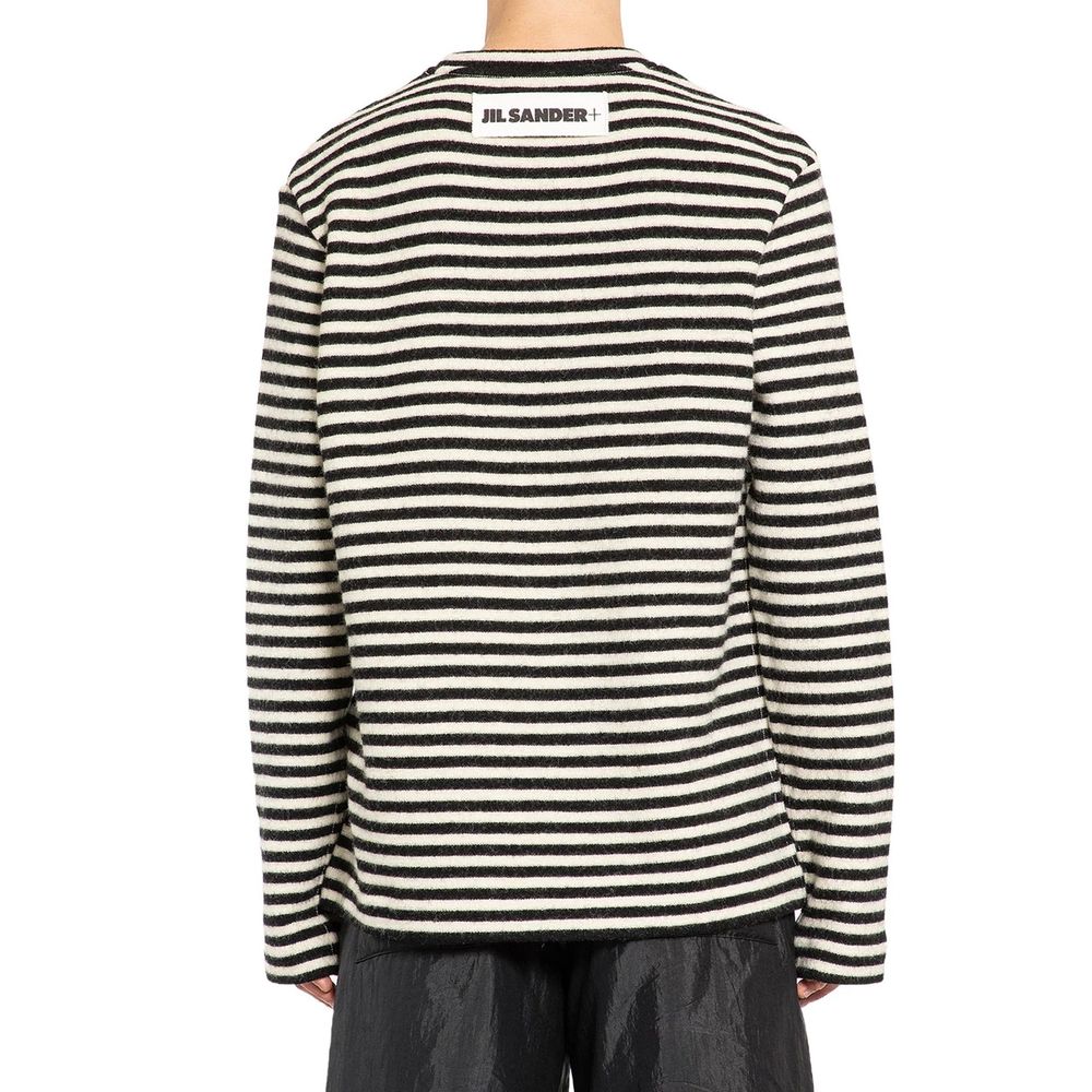 Jil Sander White Wool Long Sleeve Men's T-Shirt