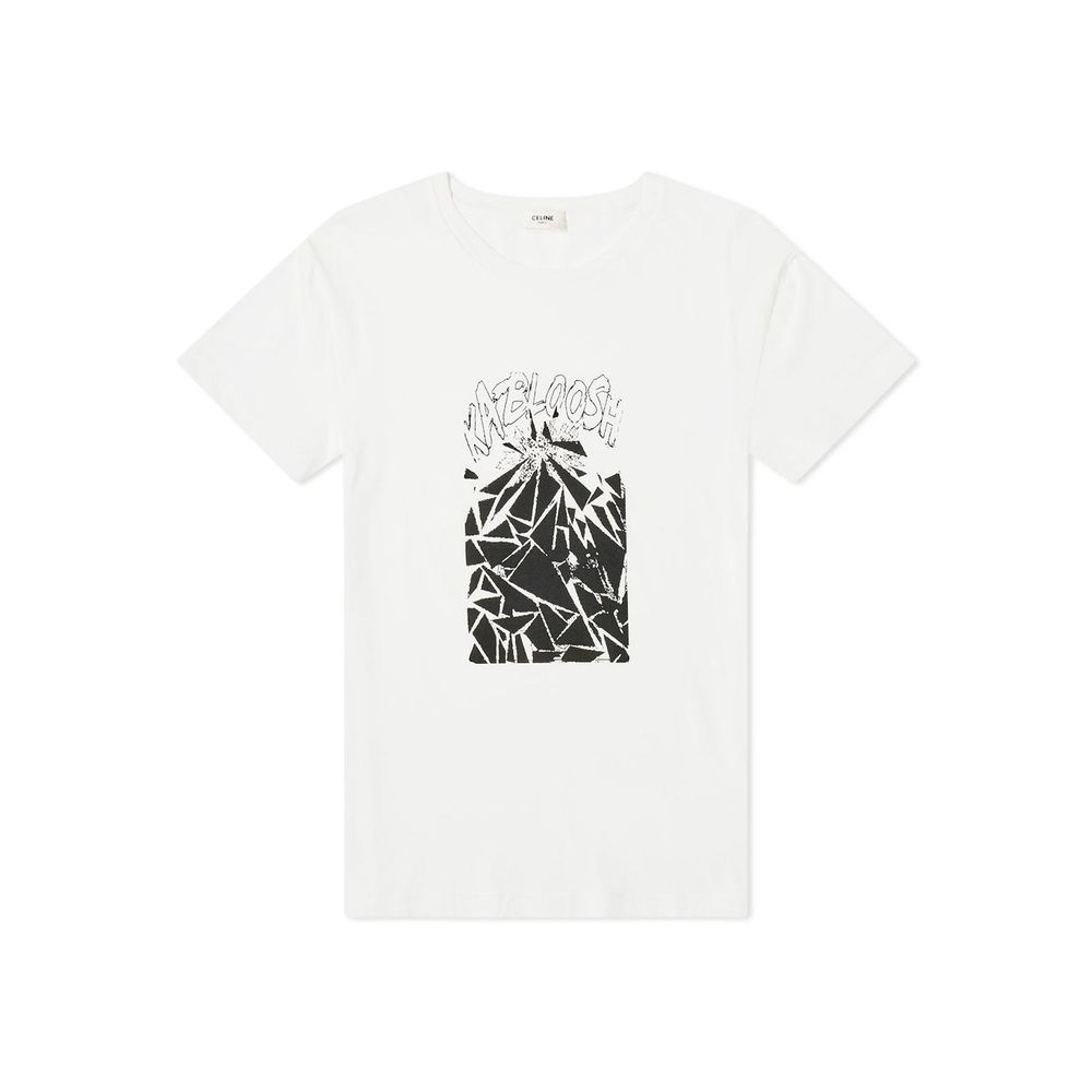 Celine White Cotton Men's T-Shirt