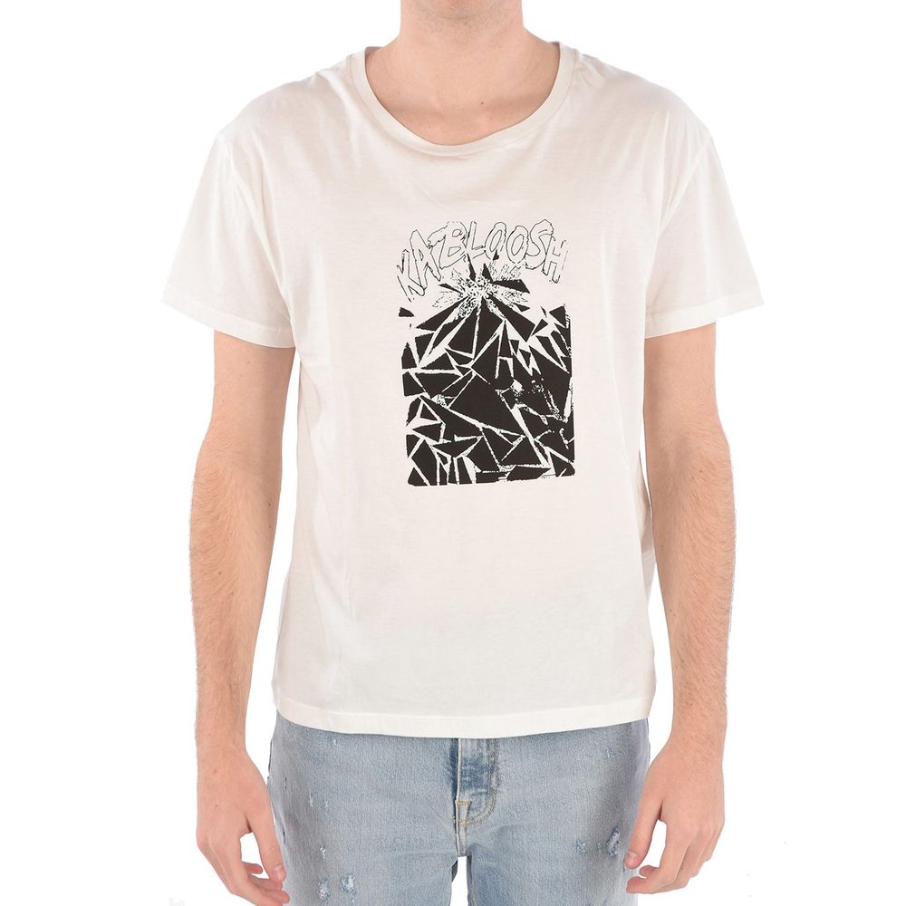 Celine White Cotton Men's T-Shirt