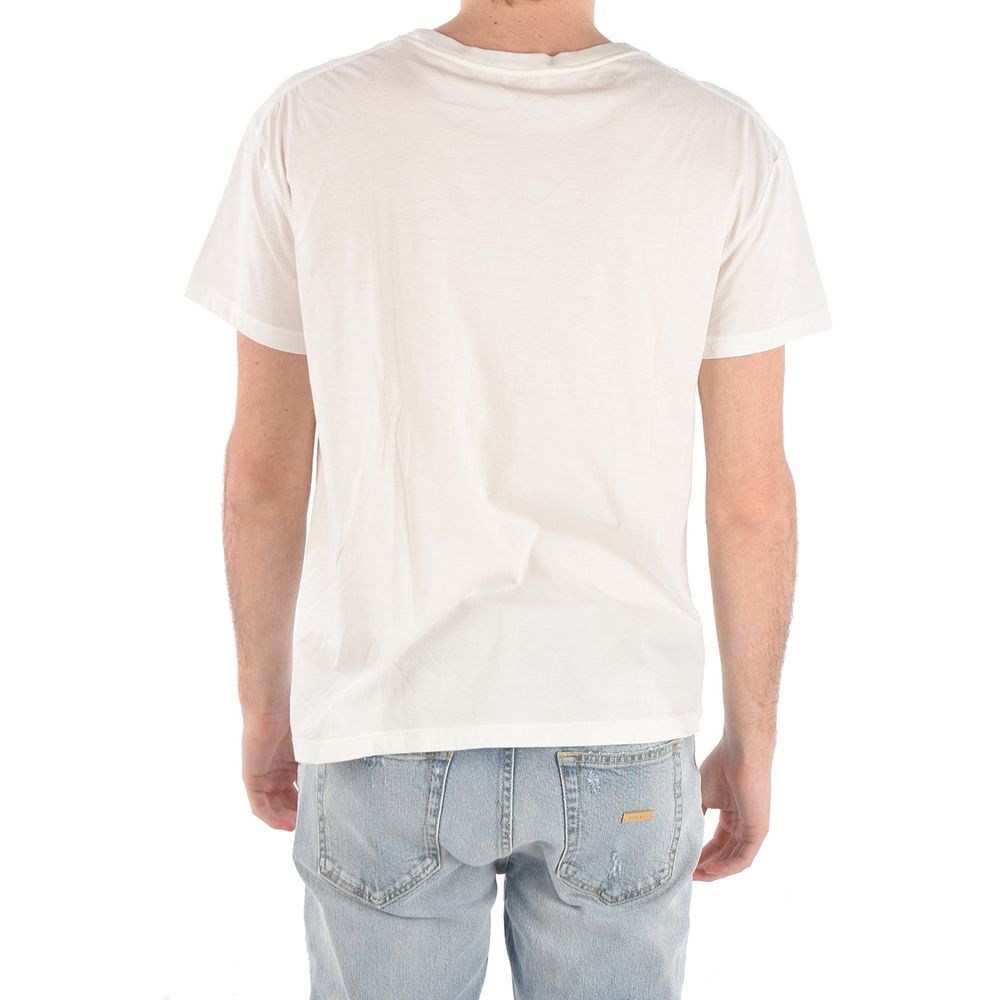 Celine White Cotton Men's T-Shirt