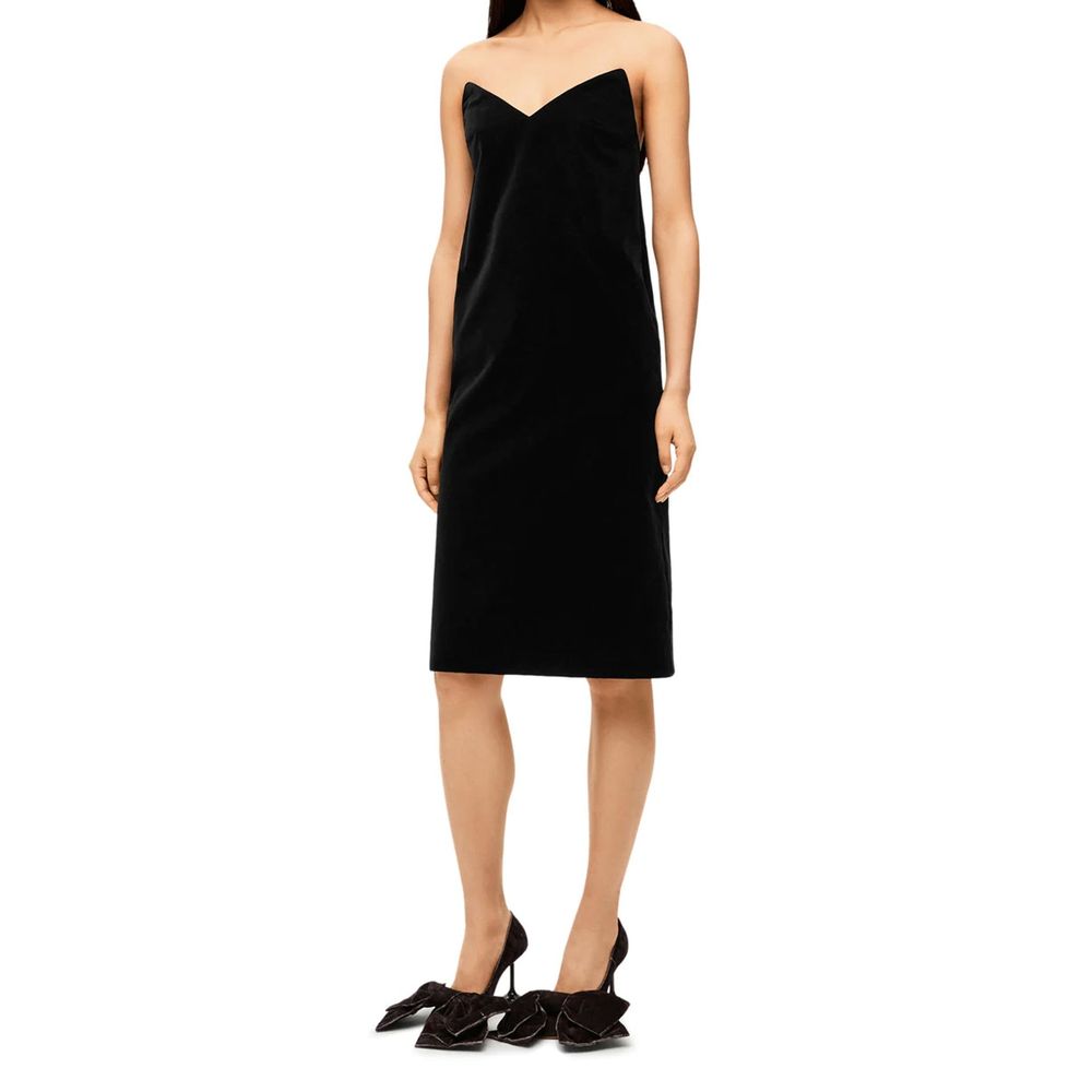 Loewe Black Cotton Cocktail Women's Dress