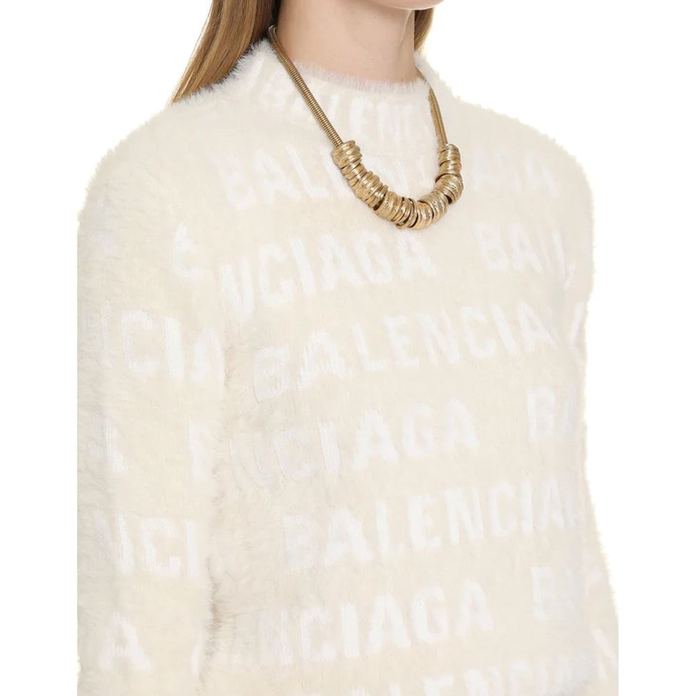 Balenciaga White Elastane Women's Sweatshirt