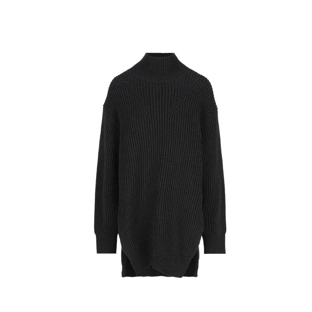 Jil Sander Black Wool Women's Turtleneck