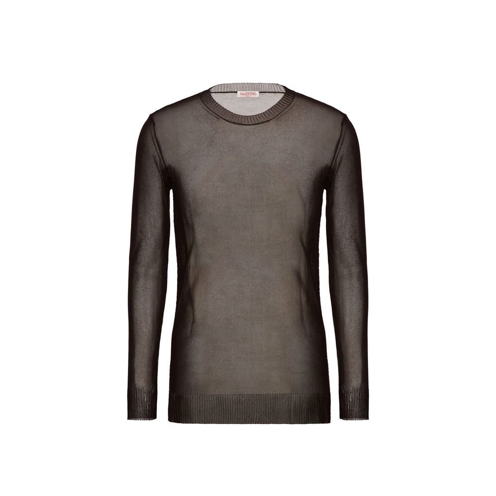 Valentino Garavani Brown Silk Men's Sweatshirt