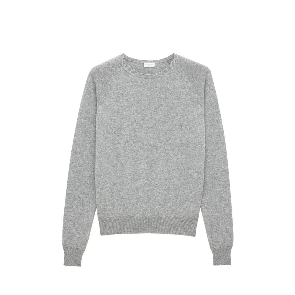 Saint Laurent Gray Cashmere Men's Sweater
