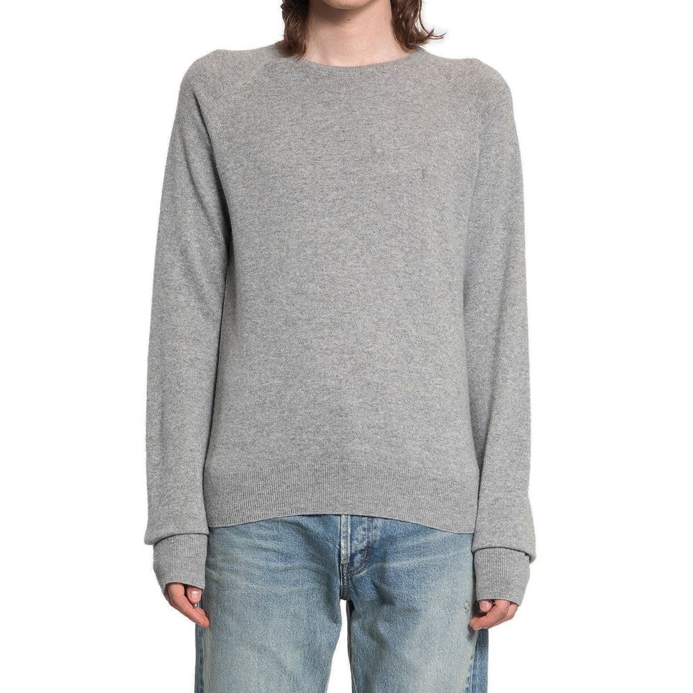 Saint Laurent Gray Cashmere Men's Sweater