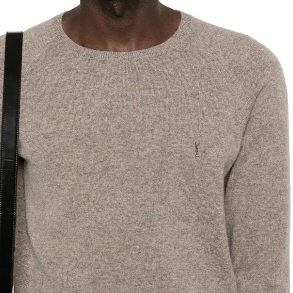 Saint Laurent Brown Cashmere Men's Sweater