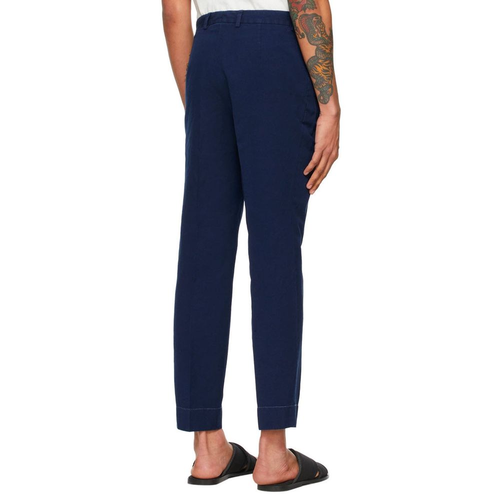 Maison Margiela Blue Cotton Casual Men's Pants