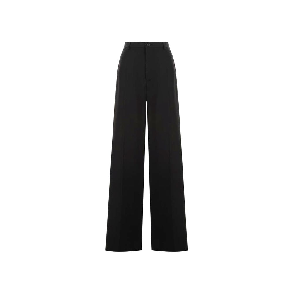 Balenciaga Black Wool Flared Men's Pants