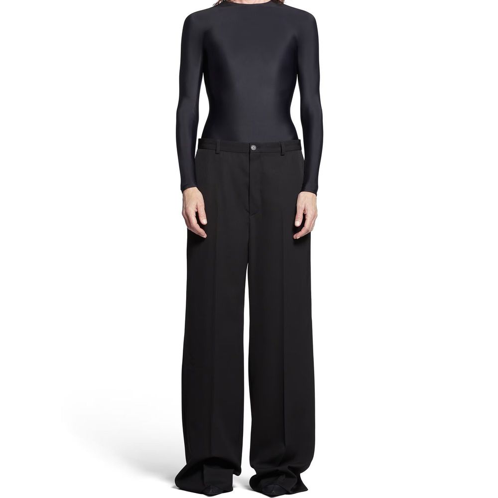 Balenciaga Black Wool Flared Men's Pants