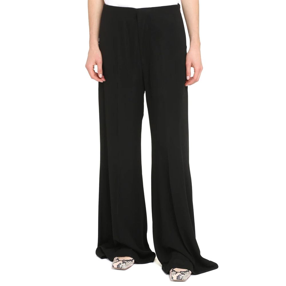 Maison Margiela Black Viscose Casual Women's Pants
